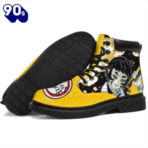 Kaigaku Leather Boots Shoes Demon Slayers Anime Custom