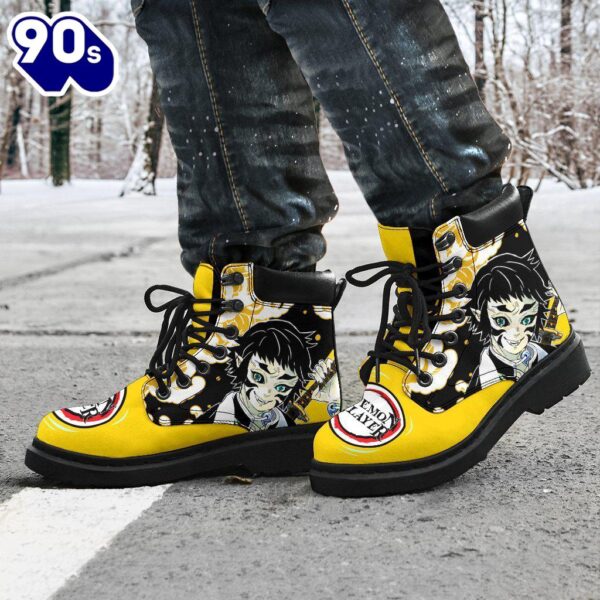 Kaigaku Leather Boots Shoes Demon Slayers Anime Custom