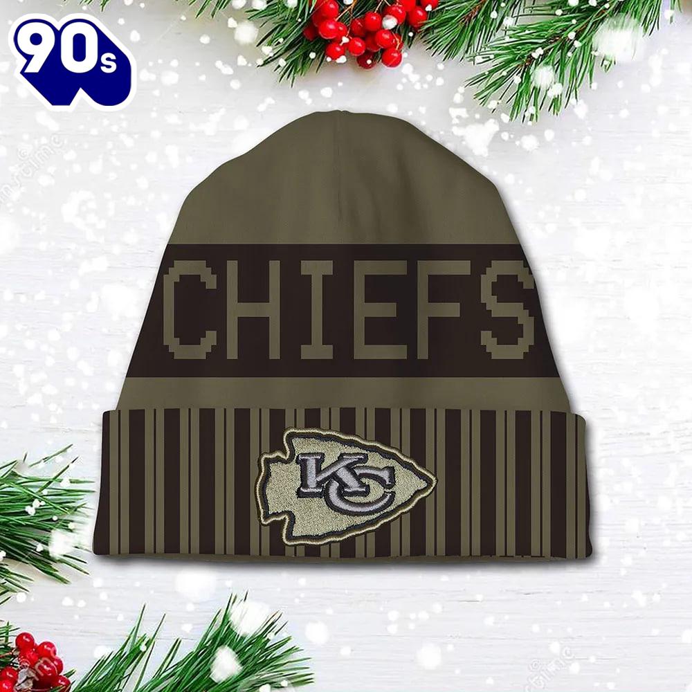 Kansas City Chiefs 2025 Salute to Service Beanie Hat Kansas City Chiefs 2025 Salute to Service Beanie Hat