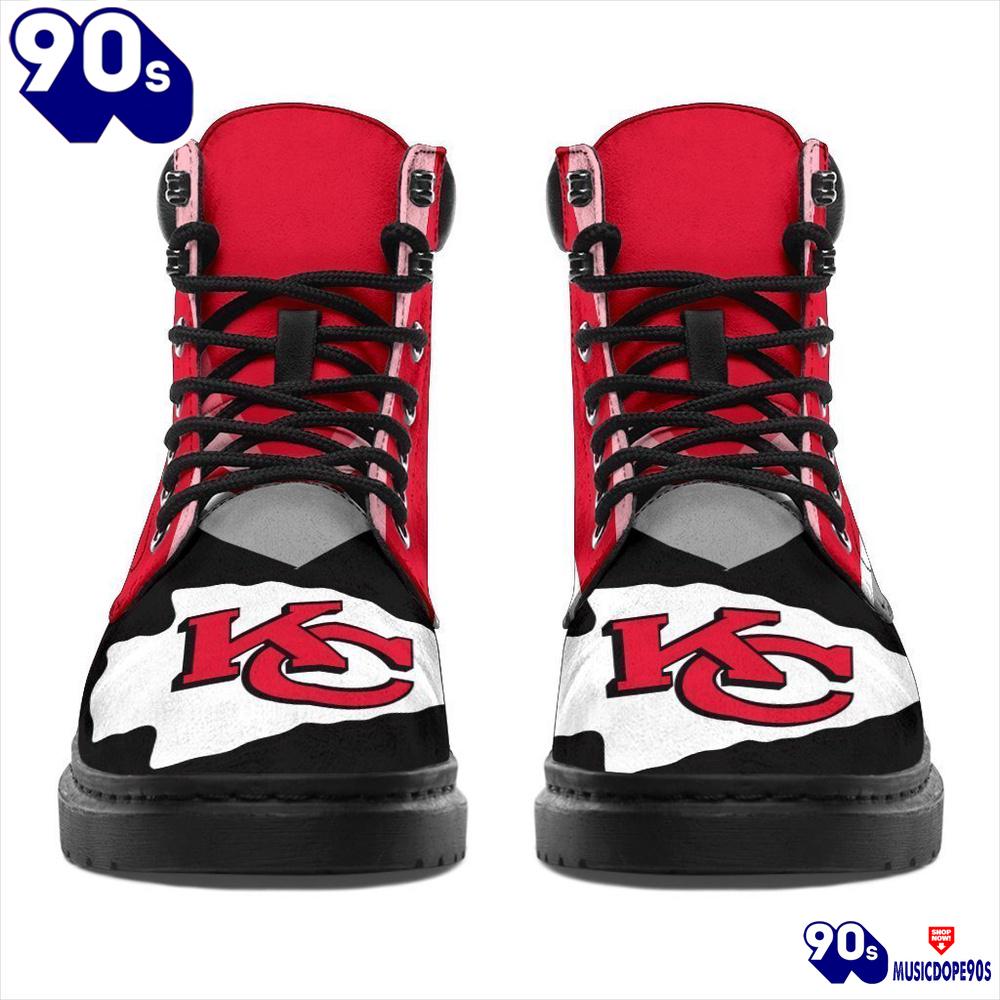 Kansas City Chiefs All Season Boots Casual Shoes Vegan Leather Custom Boot Shoes Kansas City Chiefs All Season Boots Casual Shoes Vegan Leather Custom Boot Shoes