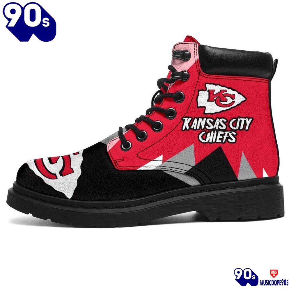 Kansas City Chiefs All Season Boots Casual Shoes Vegan Leather Custom Boot Shoes Kansas City Chiefs All Season Boots Casual Shoes Vegan Leather Custom Boot Shoes