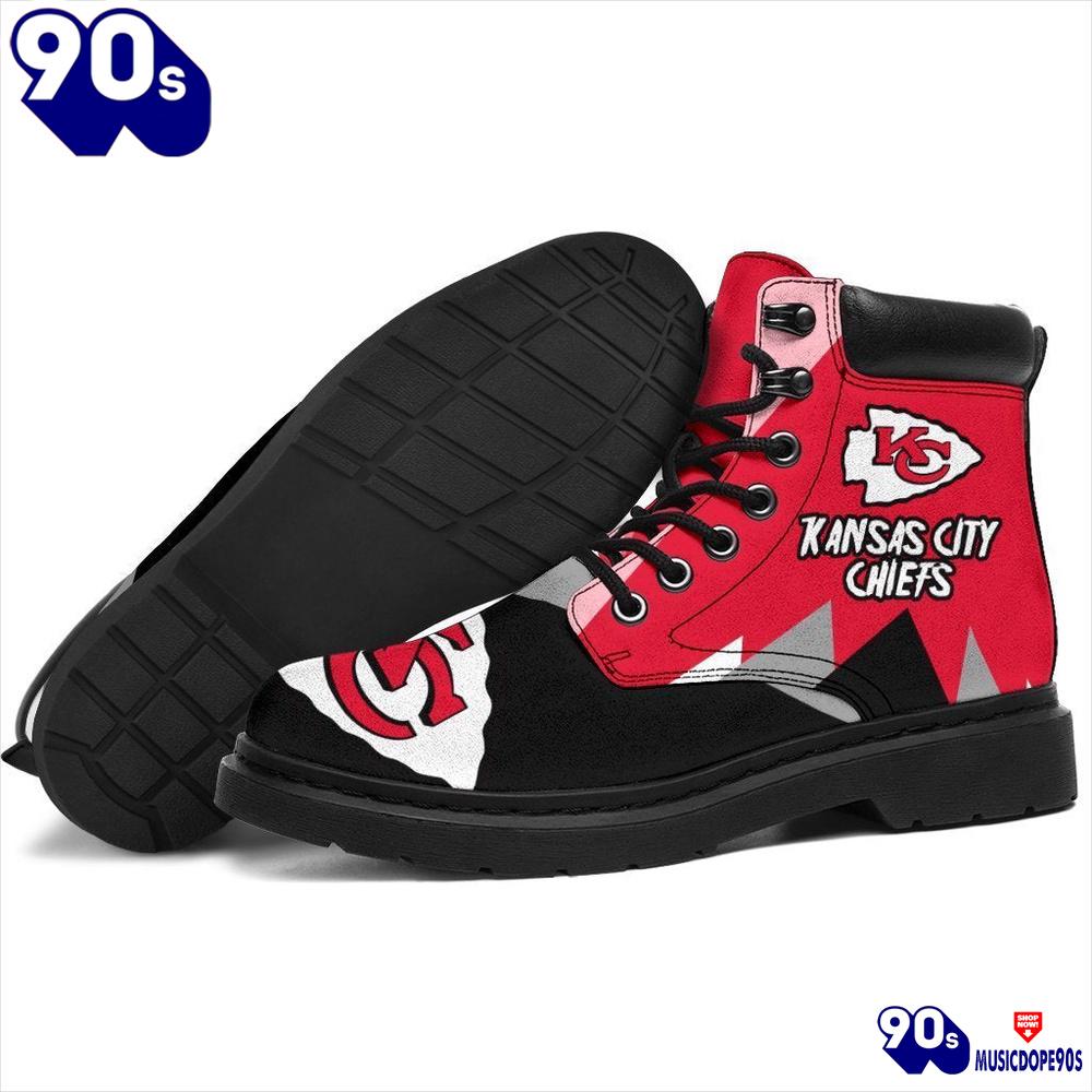 Kansas City Chiefs All Season Boots Casual Shoes Vegan Leather Custom Boot Shoes Kansas City Chiefs All Season Boots Casual Shoes Vegan Leather Custom Boot Shoes