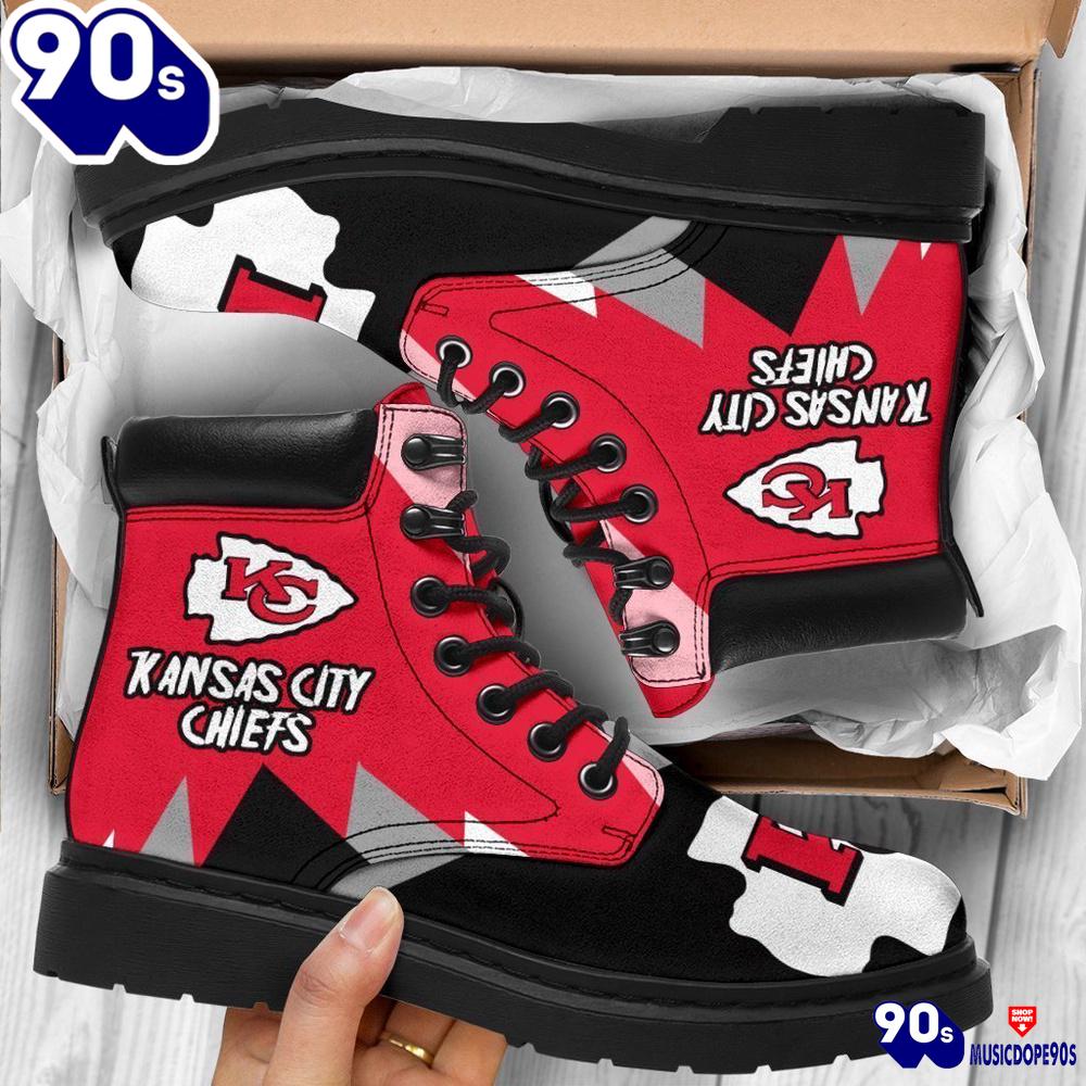 Kansas City Chiefs All Season Boots Casual Shoes Vegan Leather Custom Boot Shoes Kansas City Chiefs All Season Boots Casual Shoes Vegan Leather Custom Boot Shoes