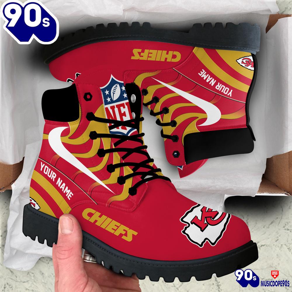 Kansas City Chiefs Custom Boots Shoes Idea Gift For Fan Kansas City Chiefs Custom Boots Shoes Idea Gift For Fan
