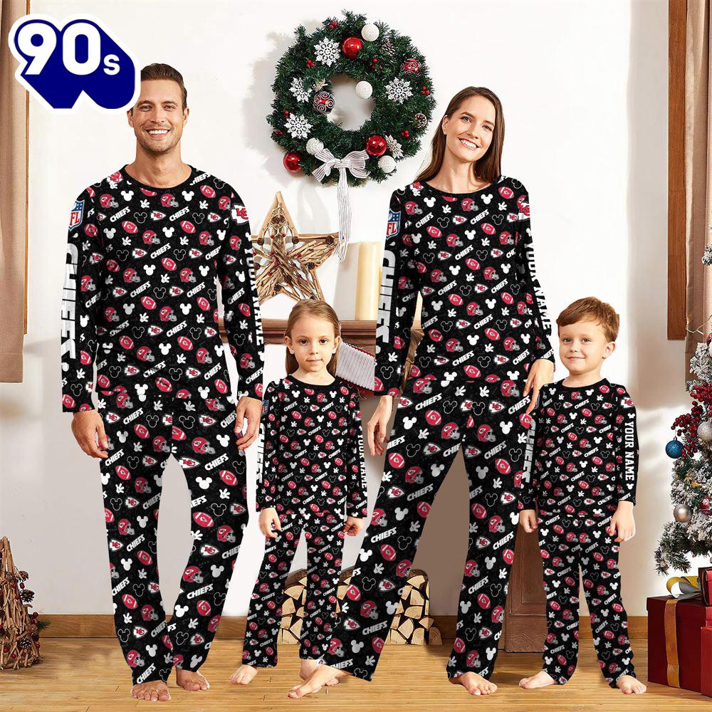 Kansas City Chiefs NFL And Mickey Mouse Pajamas Custom Your Name Gift Christmas Kansas City Chiefs NFL And Mickey Mouse Pajamas Custom Your Name Gift Christmas
