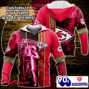 Kansas City Chiefs NFL Custom Name 3D Hoodie Teams Shirt For Fans