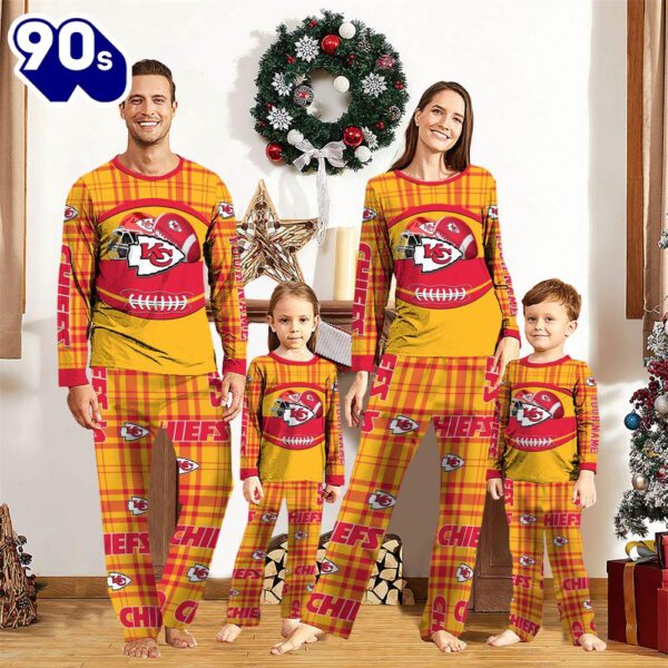NFL Family Pajama Set,  Kansas City Chiefs NFL Custom Your Name Football Team Pajamas