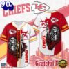 Kansas City Chiefs NFL Game Day Grateful Dead Baseball Jersey Shirt, Trending NFL Jersey