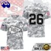 Kansas City Chiefs NFL Salute to Service Custom Name & Number Camo 3D Shirt, NFL Trending Shirt