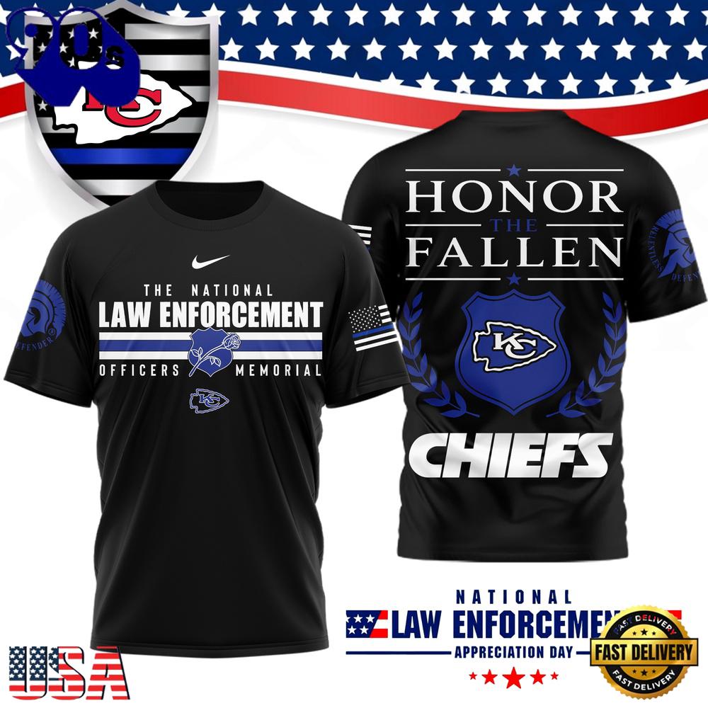Kansas City Chiefs NFL The National Law Enforcement 3D T-Shirt Kansas City Chiefs NFL The National Law Enforcement 3D T-Shirt