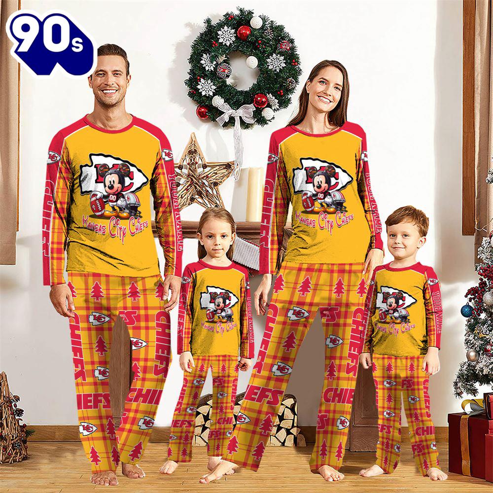 Kansas City Chiefs Pajamas Personalized Your Name NFL And Mickey Mouse Pajamas Gift Christmas Kansas City Chiefs Pajamas Personalized Your Name NFL And Mickey Mouse Pajamas Gift Christmas