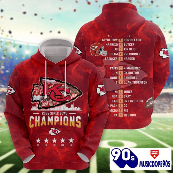 Kansas City Chiefs Super Bowl LIX Champions Normal Hoodie