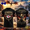Kansas City Chiefs x Fourth Wing Night 2026 Dragons Make A Brighter Sky 3D Shirt, Sport Trend 3D Shirt