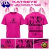 KATSEYE The Wildworld Tour Signed Pink 3D Shirt, Viral 3D Music Tee
