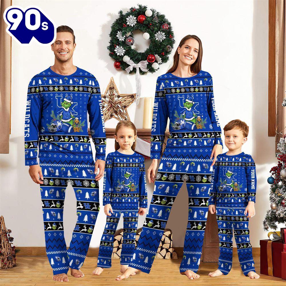 Kentucky Wildcats NCAA Custom Name Grinch Christmas And Sport Team Pajama Set Gift Christmas Kentucky Wildcats NCAA Custom Name Grinch Christmas And Sport Team Pajama Set Gift Christmas