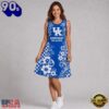 Kentucky Wildcats NCAA Sporty Floral Elegance Women’s Sleeveless Dress, NCAA Sleeveless Dress