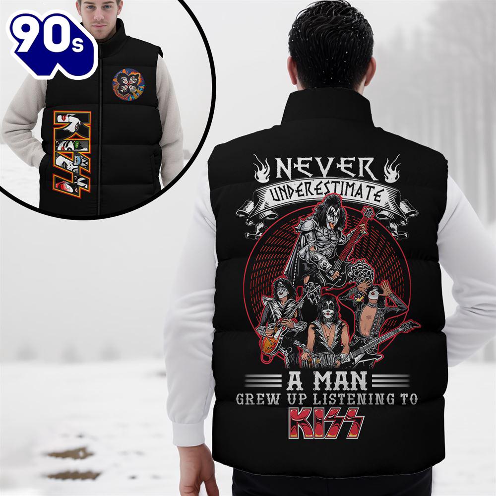 Kiss Band 2D Merry Chritsmas Sleeveless Jacket - Music Sleeveless Down Jacket Kiss Band 2D Merry Chritsmas Sleeveless Jacket - Music Sleeveless Down Jacket