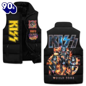 Kiss Band 2D Sleeveless Jacket Christmas For Fans – Music Sleeveless Down Jacket