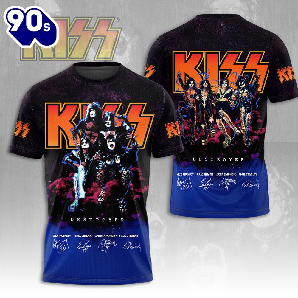 Kiss Band 3D Apparel T-shirt Gift Fans Rock Music 3D Shirt Kiss Band 3D Apparel T-shirt Gift Fans Rock Music 3D Shirt