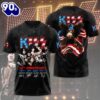 Kiss Band 3D Apparel  T-shirt, Outfits Summer Rock Music 3D Shirt