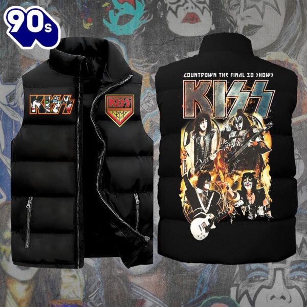 Kiss Band Album Sleeveless Jacket Shirt – Music Sleeveless Down Jacket