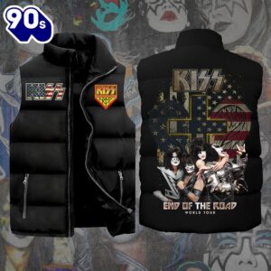 Kiss Band Flag US 2D Sleeveless Jacket – Music Sleeveless Down Jacket