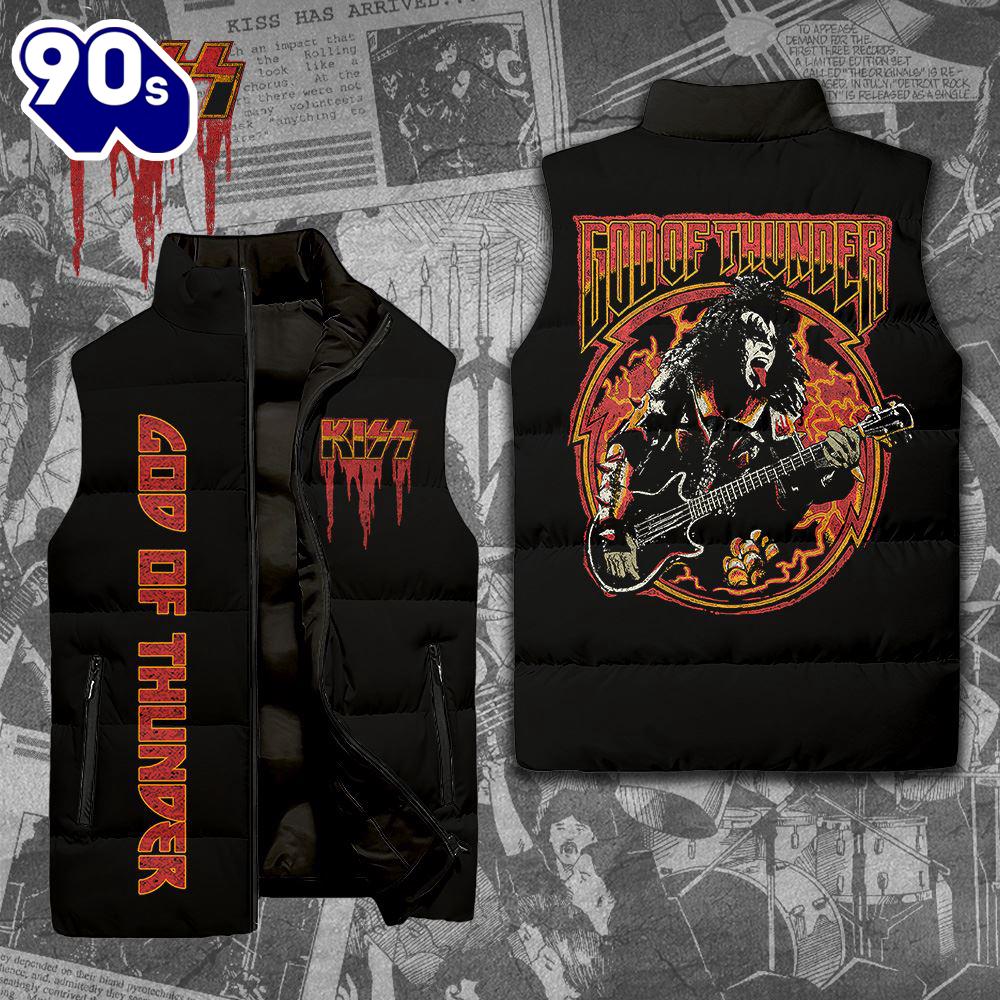 Kiss Band Member Rock Sleeveless Jacket - Music Sleeveless Down Jacket Kiss Band Member Rock Sleeveless Jacket - Music Sleeveless Down Jacket