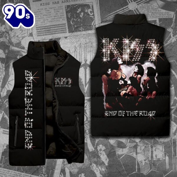 Kiss Band Rock And Roll 2D Sleeveless Jacket – Music Sleeveless Down Jacket