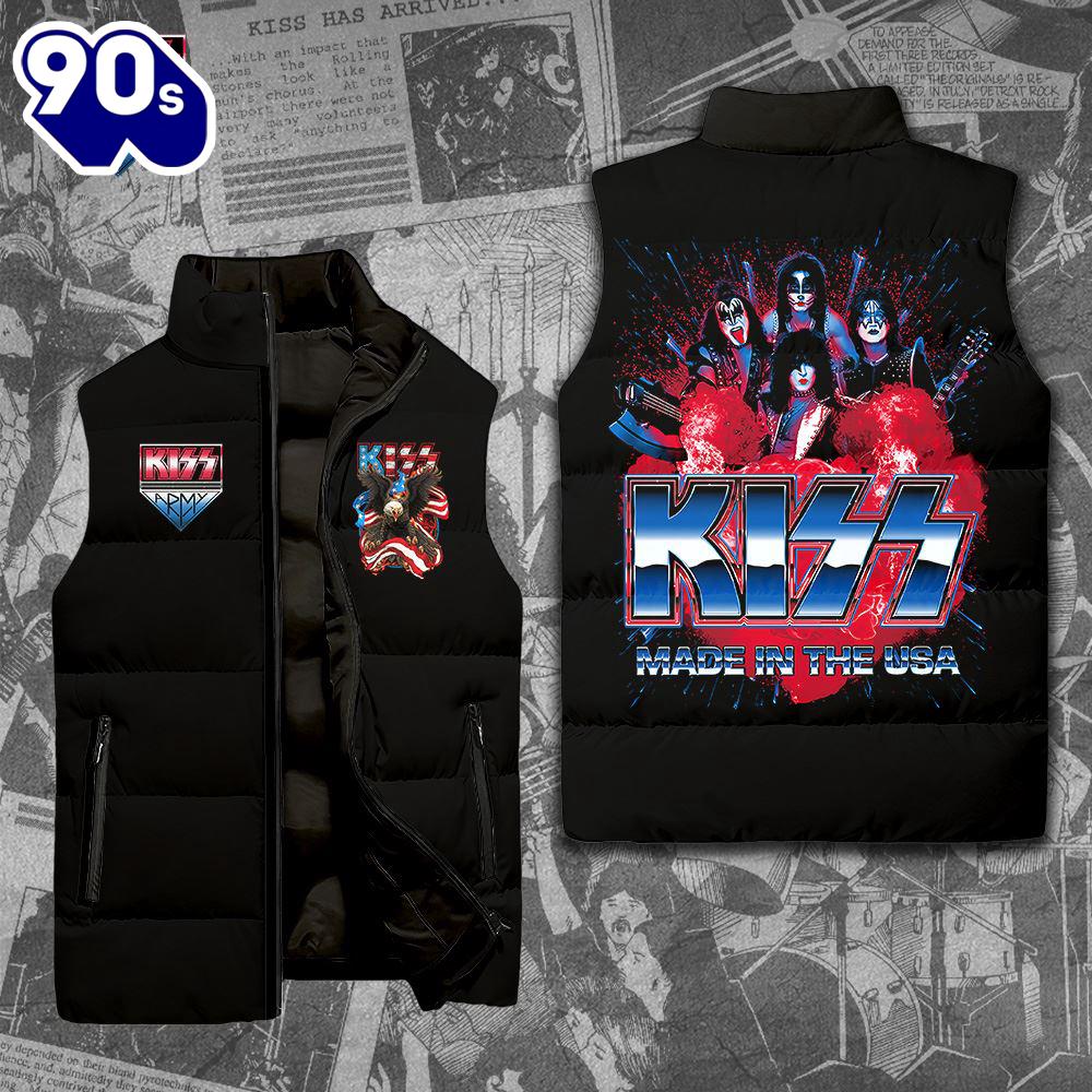 Kiss Band Rock Band 2D Sleeveless Jacket - Music Sleeveless Down Jacket Kiss Band Rock Band 2D Sleeveless Jacket - Music Sleeveless Down Jacket