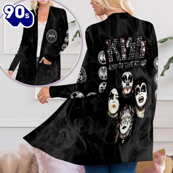 Kiss Band Women’s Patch Pocket Cardigan Gift Christmas
