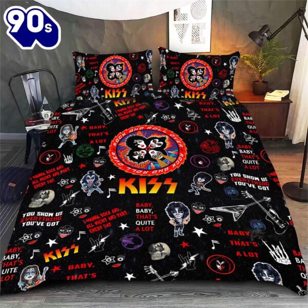 Kiss Rock Band Music 3D Duvet Cover Bedding Set Decor Home