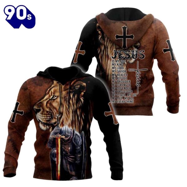 Knight Of God Christian Jesus Is God 3D Hoodie