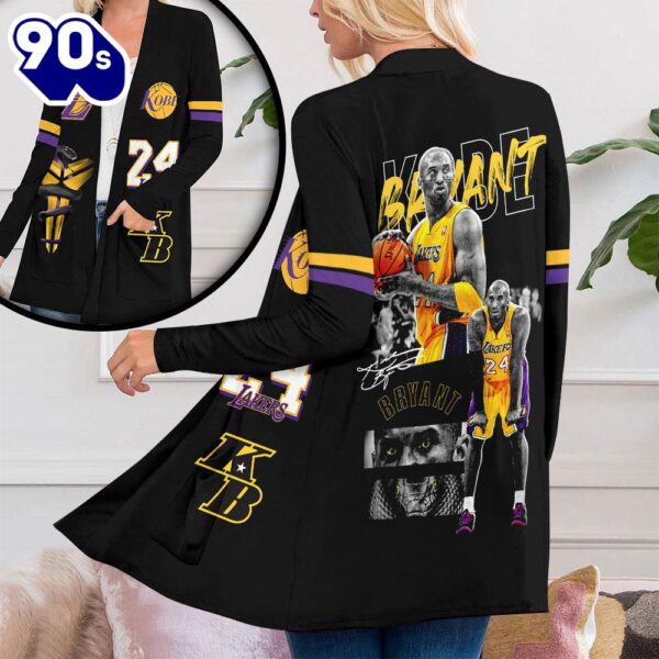 Kobe Bryant x Los Angeles Lakers Women’s Patch Pocket Cardigan For Fans
