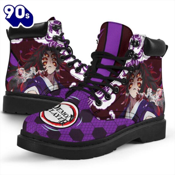 Kokushibou Leather Boots Shoes Demon Slayer Anime Custom