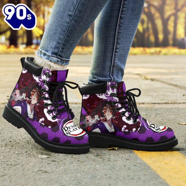 Kokushibou Leather Boots Shoes Demon Slayer Anime Custom