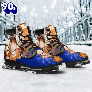 Krillin Dragon Ball Leather Boots Shoes Anime Custom Idea