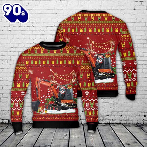 Kubota Excavator Christmas Sweater