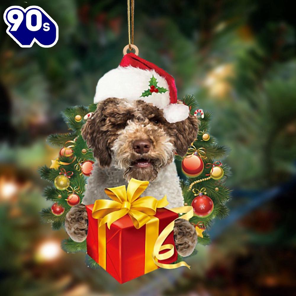 Lagotto Romagnolo-Dogs Give Gifts Hanging Ornament, Gift For Christmas Lagotto Romagnolo-Dogs Give Gifts Hanging Ornament, Gift For Christmas