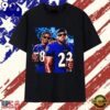 Lamar Jackson and Derrick Henry Baltimore Ravens 8 and 22 T Shirt, Viral 2D Graphic Tee