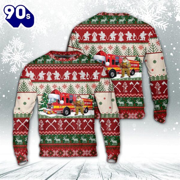 Las Vegas Fire & Rescue, Nevada Christmas Aop Sweater
