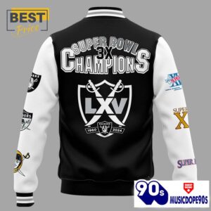 Las Vegas Raiders Alumni 3X Super Bowl Baseball Jacket