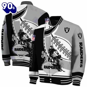 Las Vegas Raiders Baseball Stitching Silver White Jacket