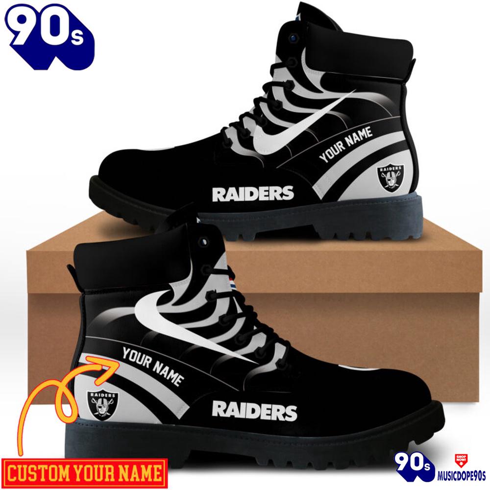 Las Vegas Raiders Custom Boots Shoes Idea Gift For Fan Las Vegas Raiders Custom Boots Shoes Idea Gift For Fan