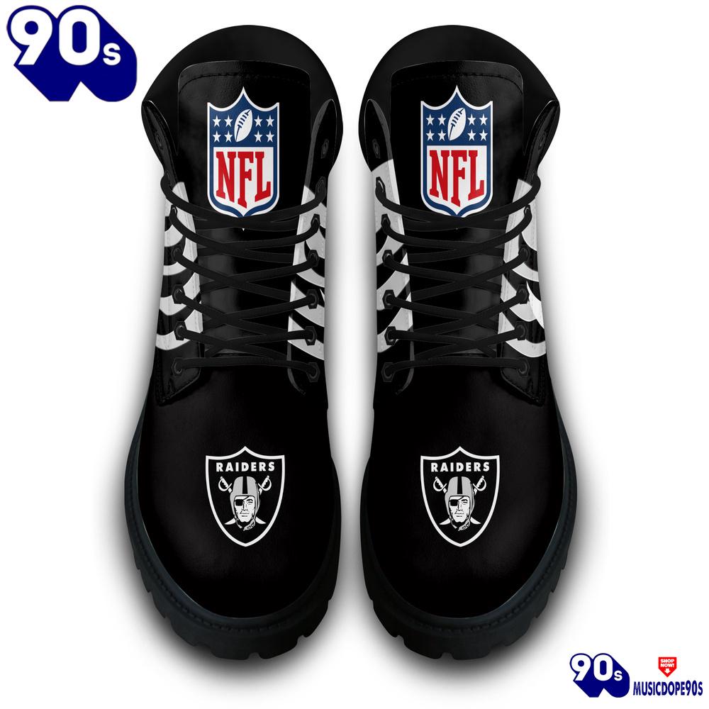 Las Vegas Raiders Custom Boots Shoes Idea Gift For Fan Las Vegas Raiders Custom Boots Shoes Idea Gift For Fan