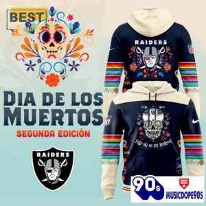 Las Vegas Raiders Dia De Los Muertos Hoodie, Cap