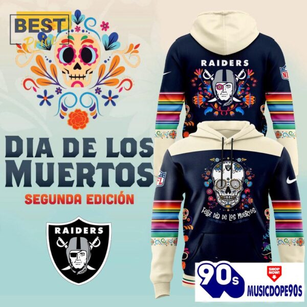 Las Vegas Raiders Dia De Los Muertos Hoodie, Cap