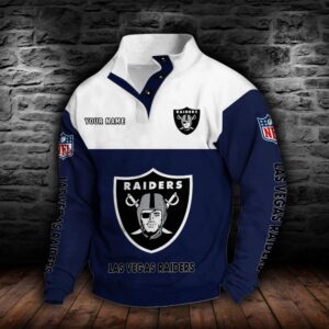 Las Vegas Raiders Double Breasted Stand Collar Hoodie