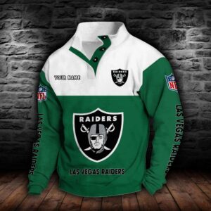 Las Vegas Raiders Double Breasted Stand Collar Hoodie