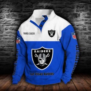 Las Vegas Raiders Double Breasted Stand Collar Hoodie