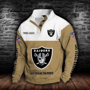 Las Vegas Raiders Double Breasted Stand Collar Hoodie